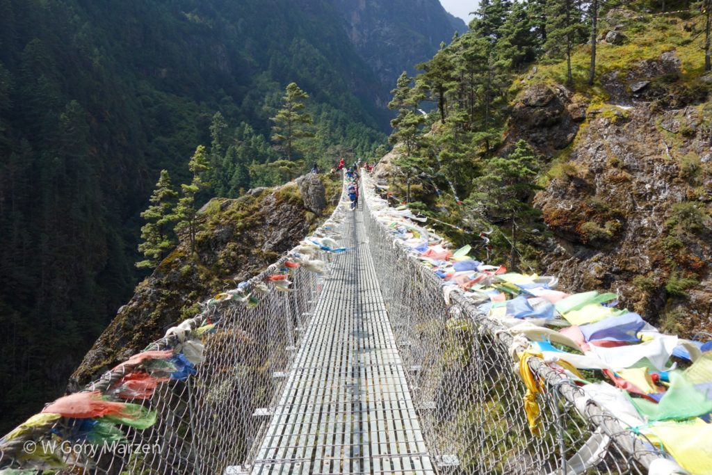Trekking in Nepal - Everest Base Camp road to Namche Bazaar