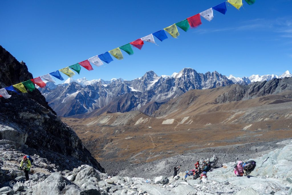 View from Chola Pass (5420m)